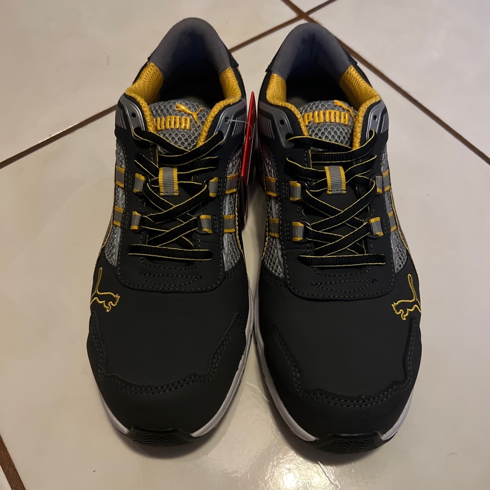 Black and gold work boots. Brand new with box